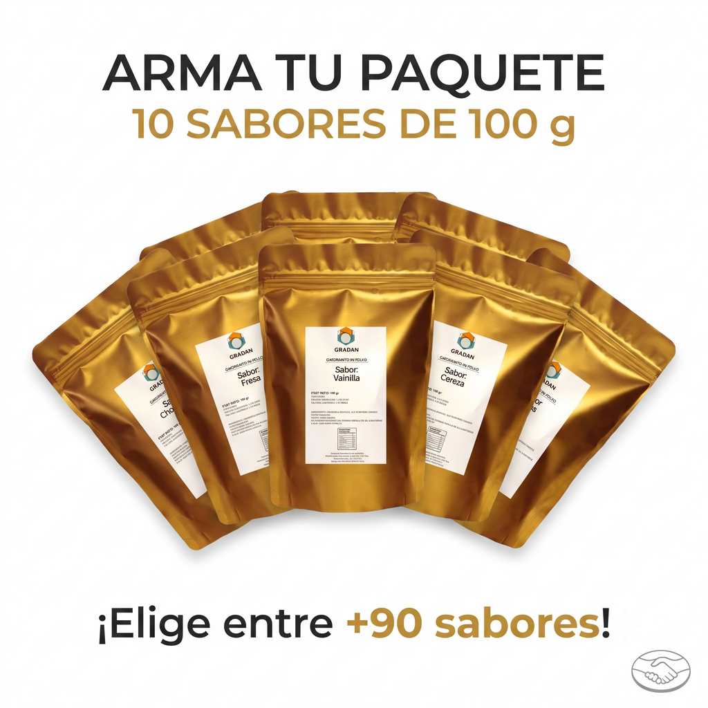 Paquete 10 Saborizantes En Polvo 100 G C/u | Elige Entre +90